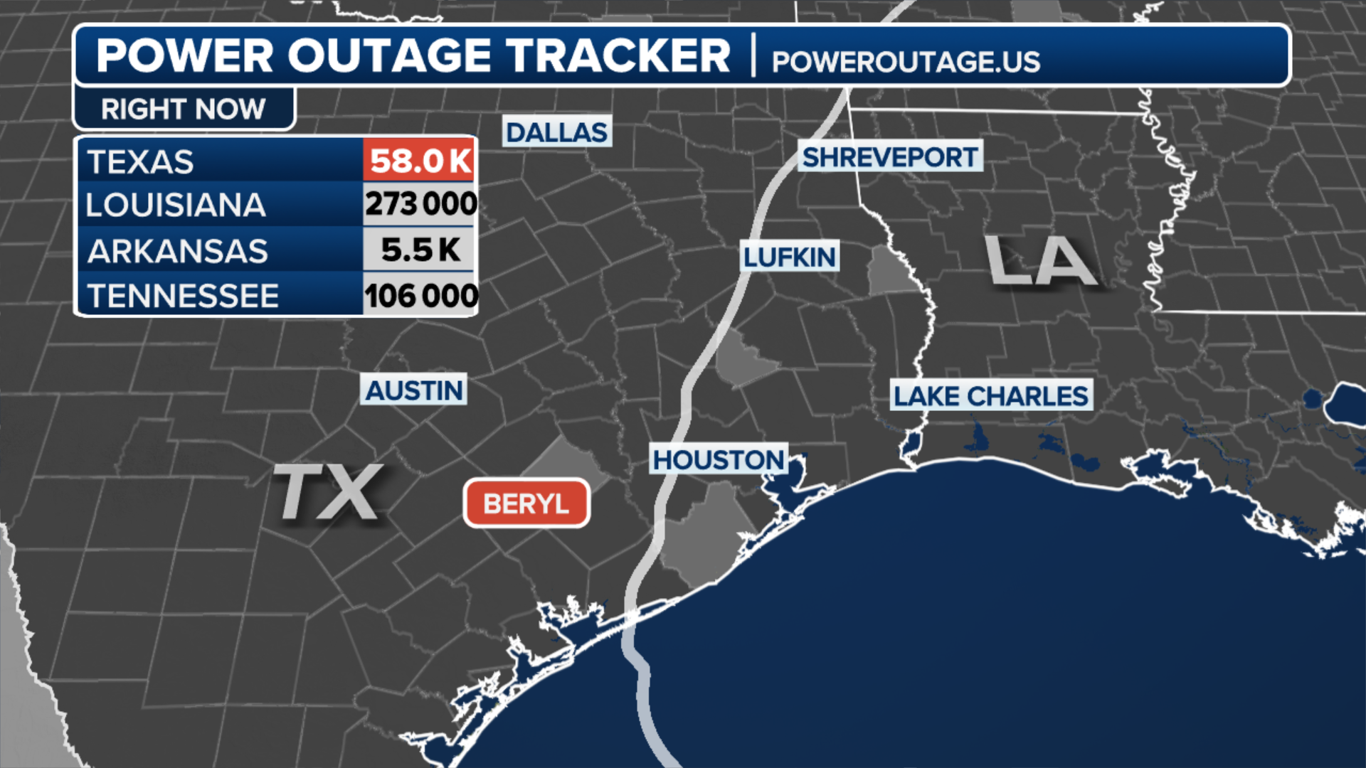 Today's top weather news Beryl still causing trouble with storms in(02)